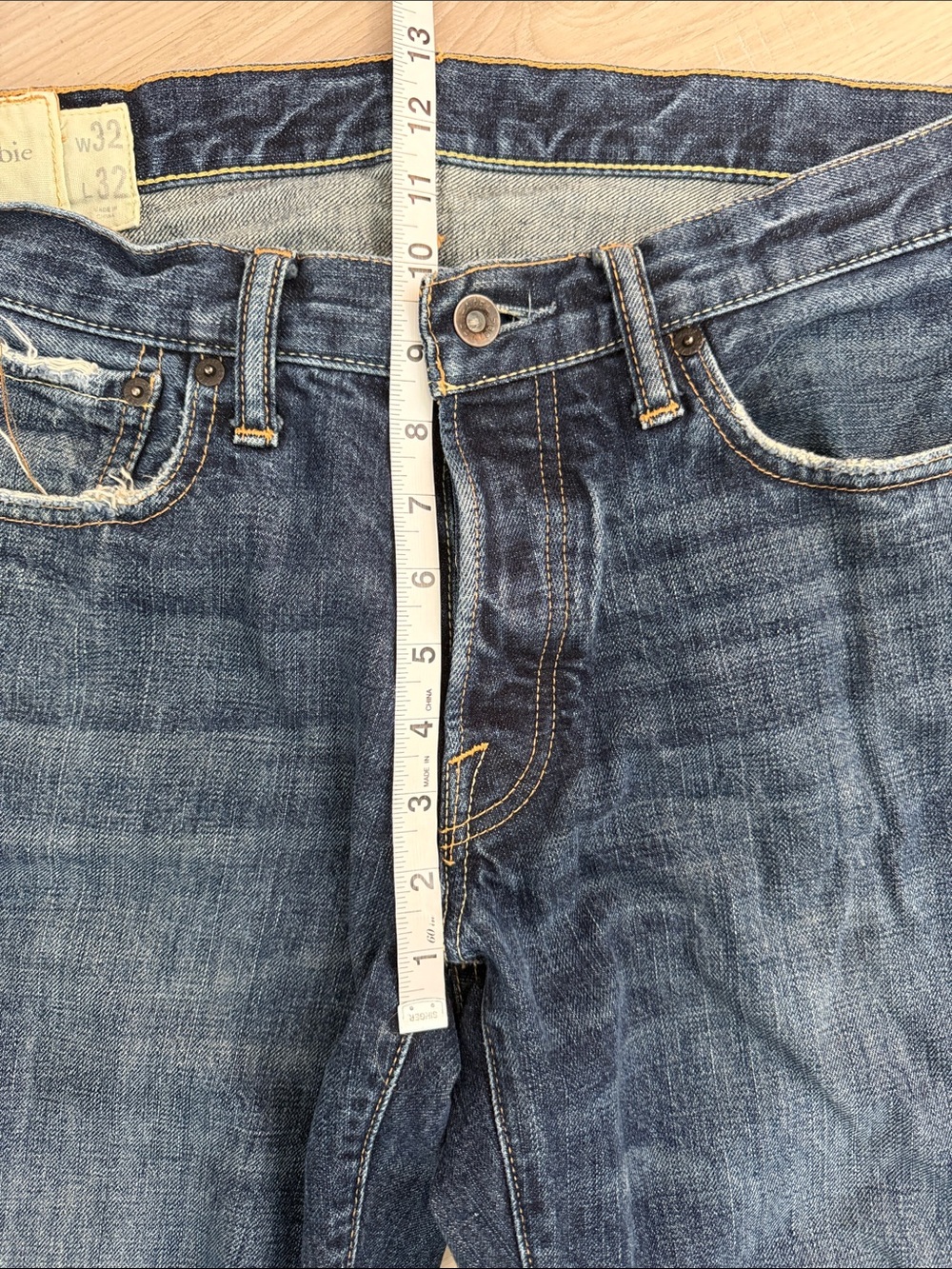 Abercrombie & Fitch Dark Wash Vintage Style Horton Classic Straight Denim Jeans - Picture 6 of 11